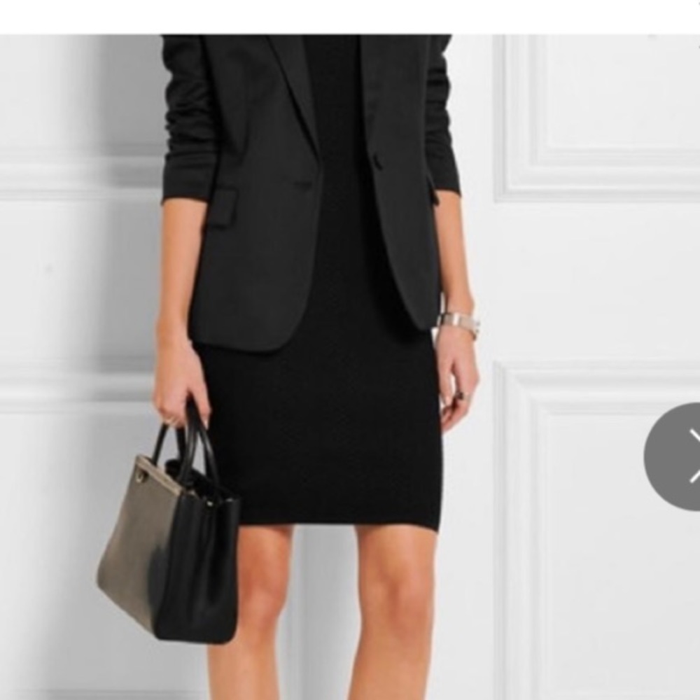 Michael Kors Knitted Fitted Black Dress